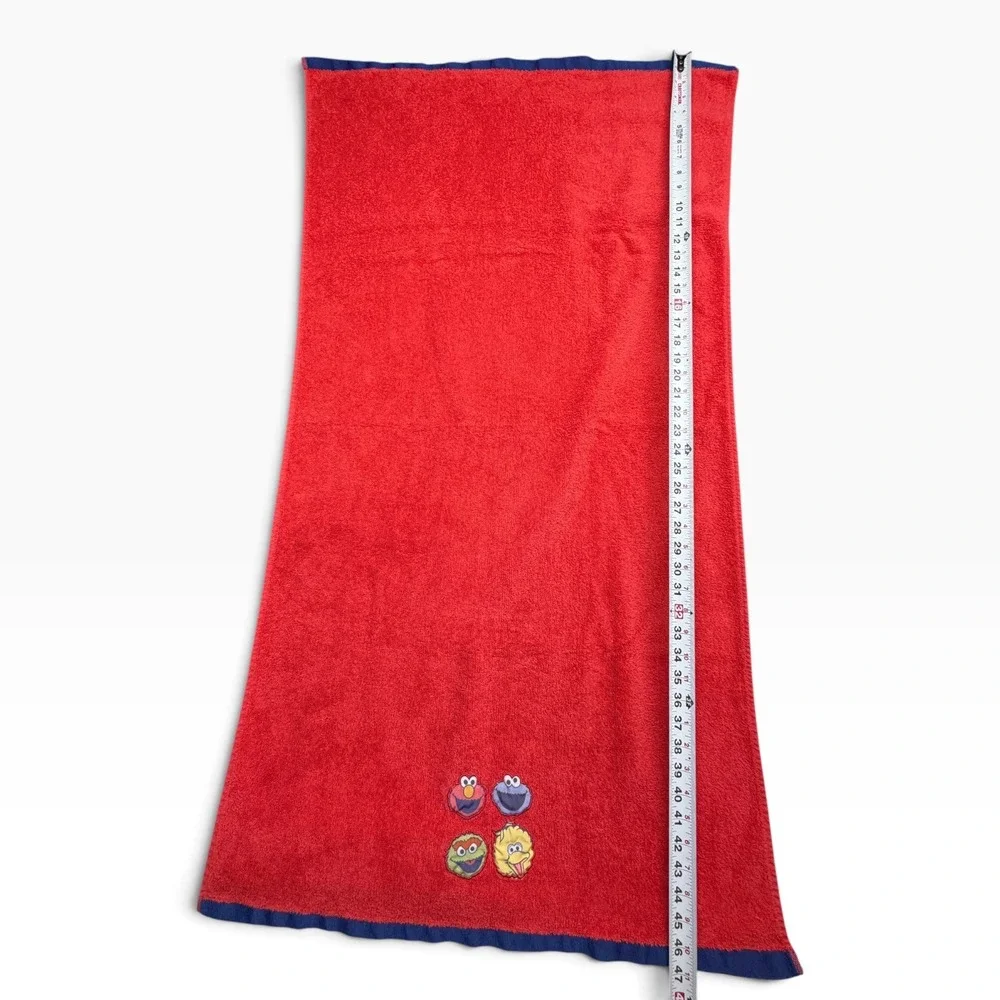 Sesame Street Red Beach Towel Elmo Cookie Monster Big Bird Oscar 2018 46x24